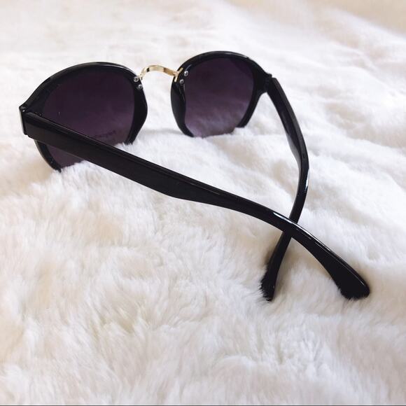 Mya Black & Gold Round Fashion Sunglasses - Picture 9 of 10